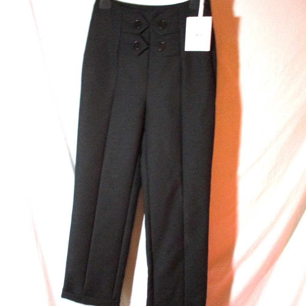 NWT NEW CHRISTIAN DIOR PARIS PANTALON ND Wool Pants Trouser 36 BLACK